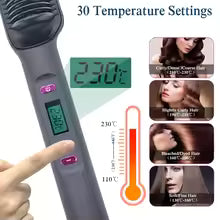 Electric Hot Comb Multifunctional Straight Hair Straightener Comb Negative Ion Anti-Scalding Styling Tool Straightening Brush best for womens