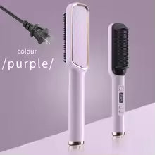 Electric Hot Comb Multifunctional Straight Hair Straightener Comb Negative Ion Anti-Scalding Styling Tool Straightening Brush best for womens