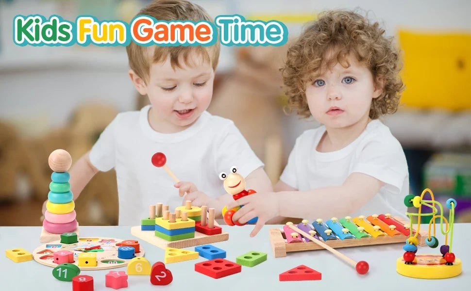 Montessori Baby Toys Kids 3D Puzzles Early Learning Baby Games Toys Educational Wooden Toys For Children