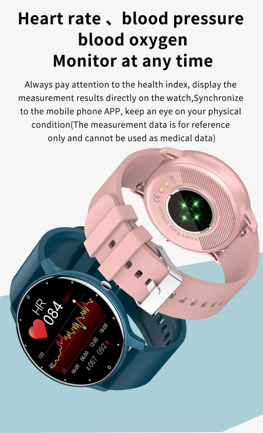 LIGE Smart Watch Women Men Full Touch Screen Bluetooth 5.2 Call Waterproof Watches Sports Fitness Tracker Factory IP67 ZL02 New