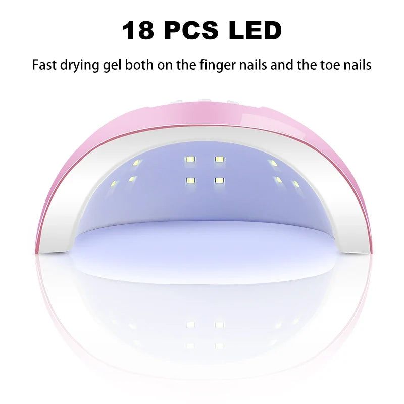 Gel Nail Polish Kit With UV Nail Lamp Electric Nail Drill Machine Soak OFF Gel Nail Kit Base&Top Coat Gel Polish Nail Tool Set
